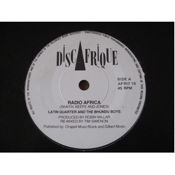 Latin Quarter / Bhundu Boys Radio Africa Vinyl 7" USED