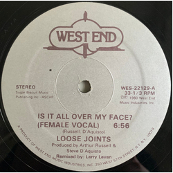Loose Joints Is It All Over My Face? Vinyl 12" USED