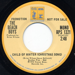 The Beach Boys Child Of Winter (Christmas Song) Vinyl 7" USED