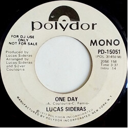 Lucas Sideras One Day USED VINYL 7INCH 45 RPM PROMO STEREO MONO