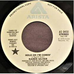 Karen Silver Hold On I'm Comin' USED VINYL 7INCH 45 RPM PROMO STEREO MONO