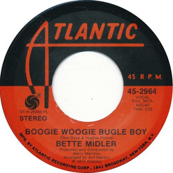 Bette Midler Boogie Woogie Bugle Boy USED VINYL 7INCH 45 RPM SINGLE STEREO