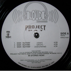 Project Pat Ooh Nuthin' Vinyl 12" USED