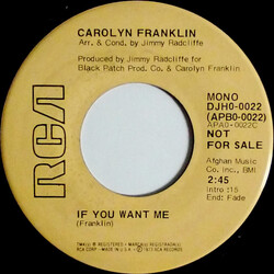 Carolyn Franklin If You Want Me USED VINYL 7INCH 45 RPM PROMO STEREO MONO