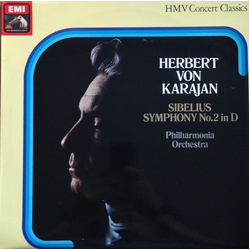 Jean Sibelius / Philharmonia Orchestra / Herbert von Karajan Symphony No.2 in D Vinyl LP USED
