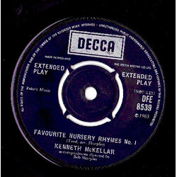 Kenneth McKellar Favourite Nursery Rhymes No. 1 USED VINYL 7INCH 45 RPM EP REISSUE MONO
