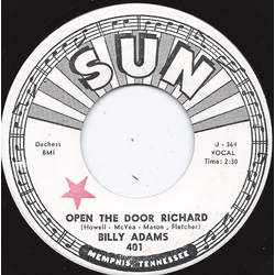 Billy Adams (13) Open The Door Richard / Rock Me Baby Vinyl 7" USED