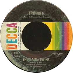 Kalin Twins A Picture Of You / Trouble Vinyl 7" USED