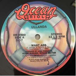 Ullanda McCullough Want Ads / Around And Around Vinyl 12" USED