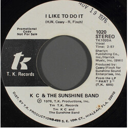 KC & The Sunshine Band I Like To Do It USED VINYL 7INCH 45 RPM SINGLE PROMO