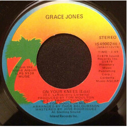 Grace Jones On Your Knees (Edit) Vinyl 7" USED