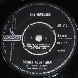 The Ventures Secret Agent Man USED VINYL 7INCH 45 RPM SINGLE