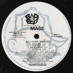Mase All I Ever Wanted / From Scratch Vinyl 12" USED