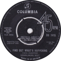 Downliners Sect Find Out What's Happening USED VINYL 7INCH 45 RPM