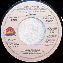 Ernie Watts Hold On USED VINYL 7INCH 45 RPM SINGLE STEREO MONO PROMO