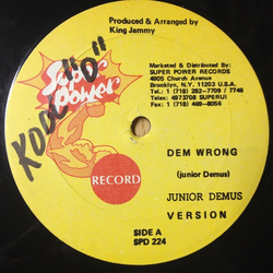 Junior Demus / Tony Tuff Dem Wrong / Piece Of The Action Vinyl 12" USED