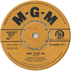 Connie Francis Many Tears Ago / Senza Mama (With No One) USED VINYL 7INCH SINGLE 45 RPM