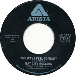 Bay City Rollers The Way I Feel Tonight Vinyl 7" USED