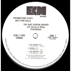 Gary Burton Quartet / Eberhard Weber Passengers Vinyl LP USED