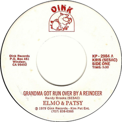 Elmo And Patsy Grandma Got Run Over By A Reindeer Vinyl 7" USED