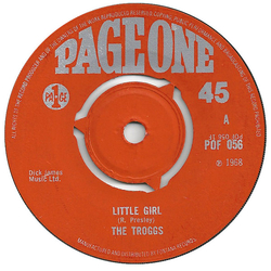 The Troggs Little Girl Vinyl 7" USED