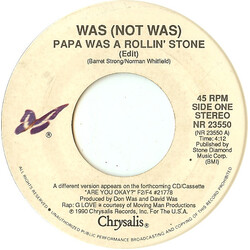 Was (Not Was) Papa Was A Rollin' Stone VINYL 7" USED
