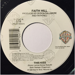 Faith Hill This Kiss Vinyl 7" USED