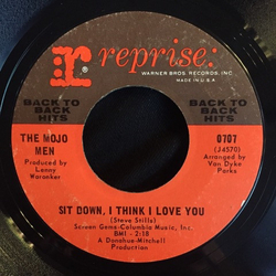The Mojo Men Sit Down, I Think I Love You / Me About You Vinyl 7" USED