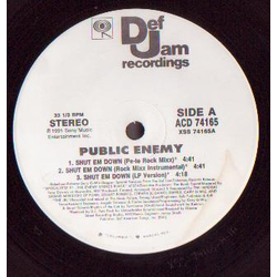 Public Enemy Shut Em Down Vinyl 12" USED