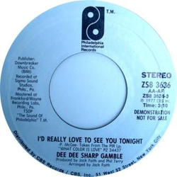 Dee Dee Sharp Gamble I'd Really Love To See You Tonight Vinyl 7" USED