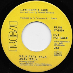 Lawrence & Jaibi Walk Away, Walk Away, Walk! Vinyl 7" USED