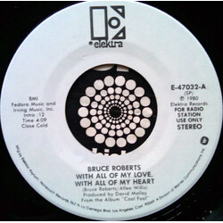 Bruce Roberts With All Of My Love, With All Of My Heart USED VINYL 7INCH 45 RPM PROMO