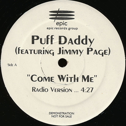 Puff Daddy / Jimmy Page Come With Me Vinyl 12" USED