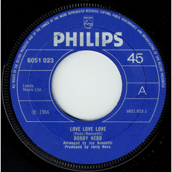 Bobby Hebb Love Love Love Vinyl 7" USED