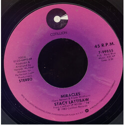 Stacy Lattisaw Miracles USED VINYL 7INCH 45 RPM SINGLE STYRENE STEREO