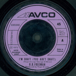 R.B. Freeman I'm Shaft (You Ain't Shaft) Vinyl 7" USED