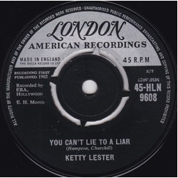 Ketty Lester You Can't Lie To A Liar Vinyl 7" USED