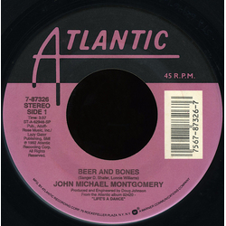 John Michael Montgomery Beer And Bones / I Love The Way You Love Me Vinyl 7" USED