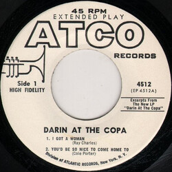 Bobby Darin Darin At The Copa USED VINYL 7INCH 45 RPM EP