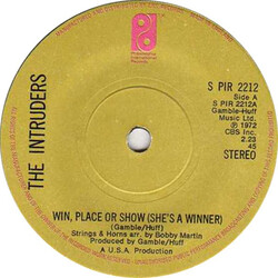 The Intruders Win, Place Or Show (She's A Winner) VINYL 7" USED