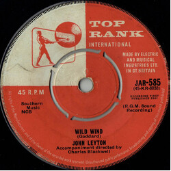 John Leyton Wild Wind / You Took My Love For Granted VINYL 7" USED
