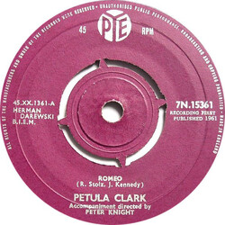 Petula Clark Romeo USED VINYL 7INCH 45 RPM SINGLE