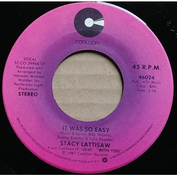 Stacy Lattisaw It Was So Easy / Screamin' Off The Top Vinyl 7" USED