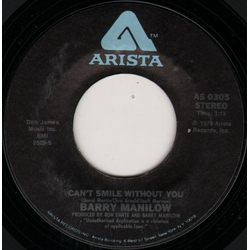 Barry Manilow Can't Smile Without You Vinyl 7" USED