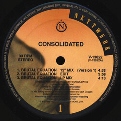 Consolidated Brutal Equation (12" Mixes) VINYL 12" USED