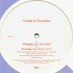 Ashley Casselle / James Christopher Midnight Sun VINYL 12" USED