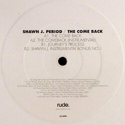 Shawn J Period The Come Back USED VINYL 12INCH LIMITED EDITION
