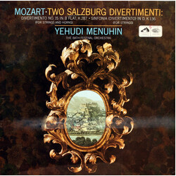 Wolfgang Amadeus Mozart / Yehudi Menuhin Two Salzburg Divertimenti Vinyl LP USED