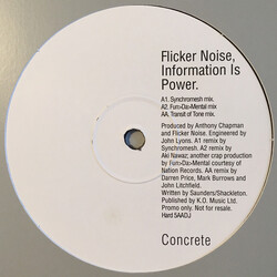 Flicker Noise Information Is Power USED VINYL 12INCH PROMO
