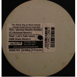 The Black Dog / Black Sifichi Mental Health Hotline / Let's Talk Music USED VINYL 12INCH WHITE LABEL PROMO